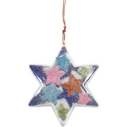 Deko-stjerne, H: 10 cm, transparent, 5 stk./ 1 pk.