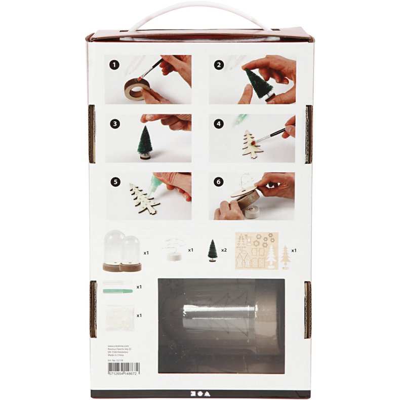 Materiales&aelig;t til klokker med indvendig pynt, H: 10+12,5 cm, 1 pk.