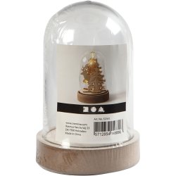 Klokke p&aring; tr&aelig;fod, H: 12,5 cm, diam. 8 cm, 1 pk.