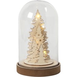 Klokke p&aring; tr&aelig;fod, H: 18 cm, diam. 11 cm, 1 pk.