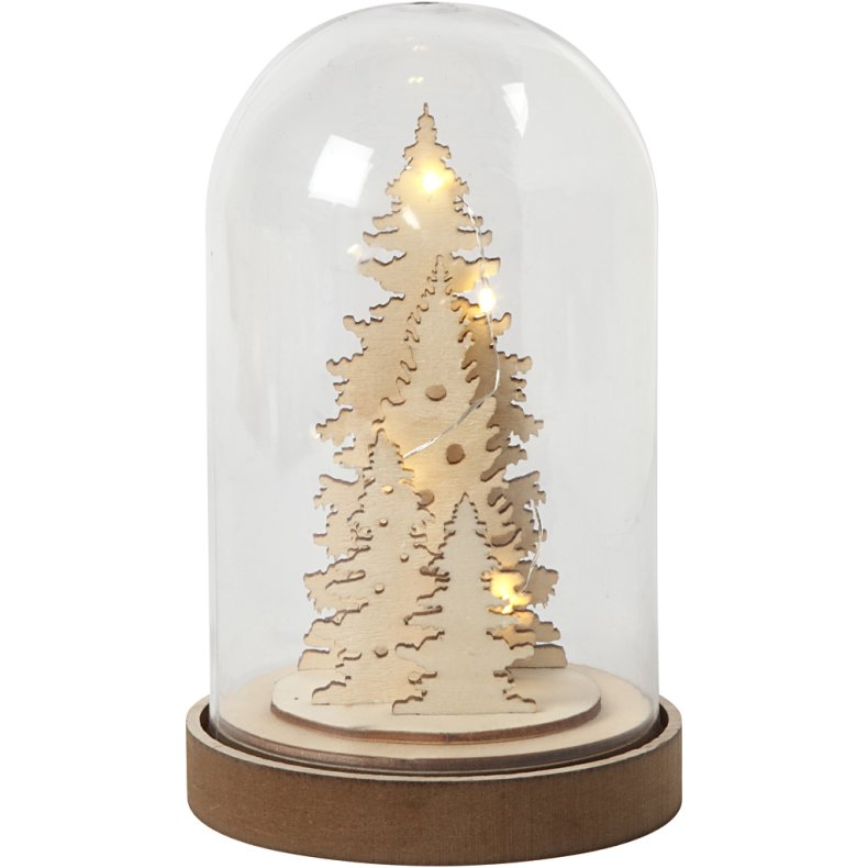 Klokke p&aring; tr&aelig;fod, H: 18 cm, diam. 11 cm, 1 pk.