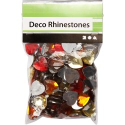 Rhinsten, str. 6+10+14 mm, r&oslash;d harmoni, 252 stk./ 1 pk.