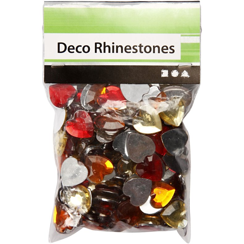 Rhinsten, str. 6+10+14 mm, r&oslash;d harmoni, 252 stk./ 1 pk.