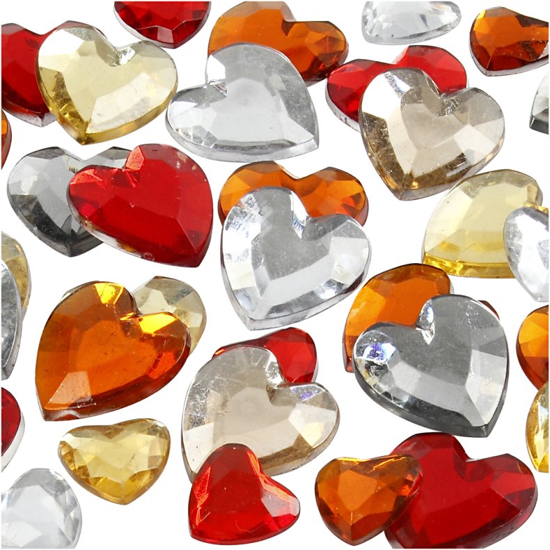 Rhinsten, str. 6+10+14 mm, r&oslash;d harmoni, 252 stk./ 1 pk.