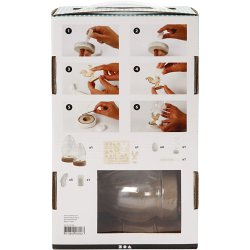 Klokker med indvendig pynt, H: 12+15,5 cm, 2 stk./ 1 pk.