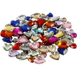 Rhinsten, diam. 6+10+14 mm, ass. farver, 2520 stk./ 1 pk.