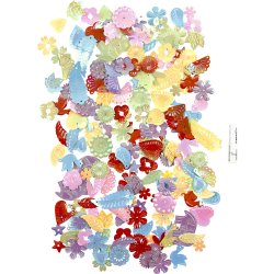 Pailletter, str. 15-45 mm, perlemorsfarver, 400 g/ 1 pk.