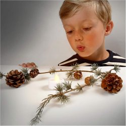 LED Fyrfadslys, H: 35 mm, diam. 38 mm, 6 stk./ 1 pk.