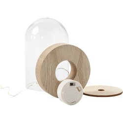 LED lysk&aelig;de, L: 27 cm, s&oslash;lv, 1 stk.