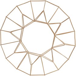 Metaloph&aelig;ng, ring, diam. 28 cm, messing, 1 stk.