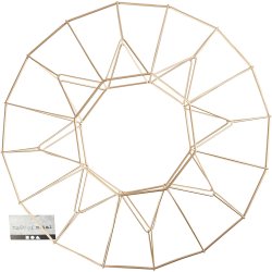 Metaloph&aelig;ng, ring, diam. 28 cm, messing, 1 stk.