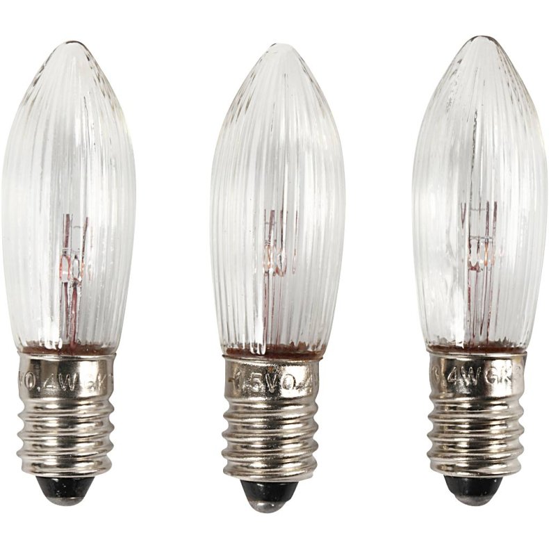 LED-p&aelig;rer, H: 45 mm, diam. 15 mm, 3 stk./ 1 pk.