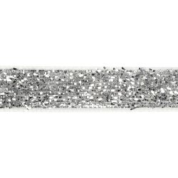 Dekorationsb&aring;nd, B: 10 mm, s&oslash;lv, 5 m/ 1 rl.