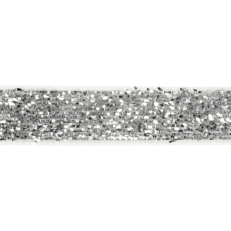 Dekorationsb&aring;nd, B: 10 mm, s&oslash;lv, 5 m/ 1 rl.