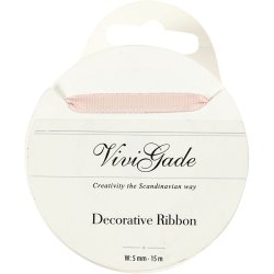 Grosgrainb&aring;nd, B: 6 mm, lyser&oslash;d, 15 m/ 1 rl.