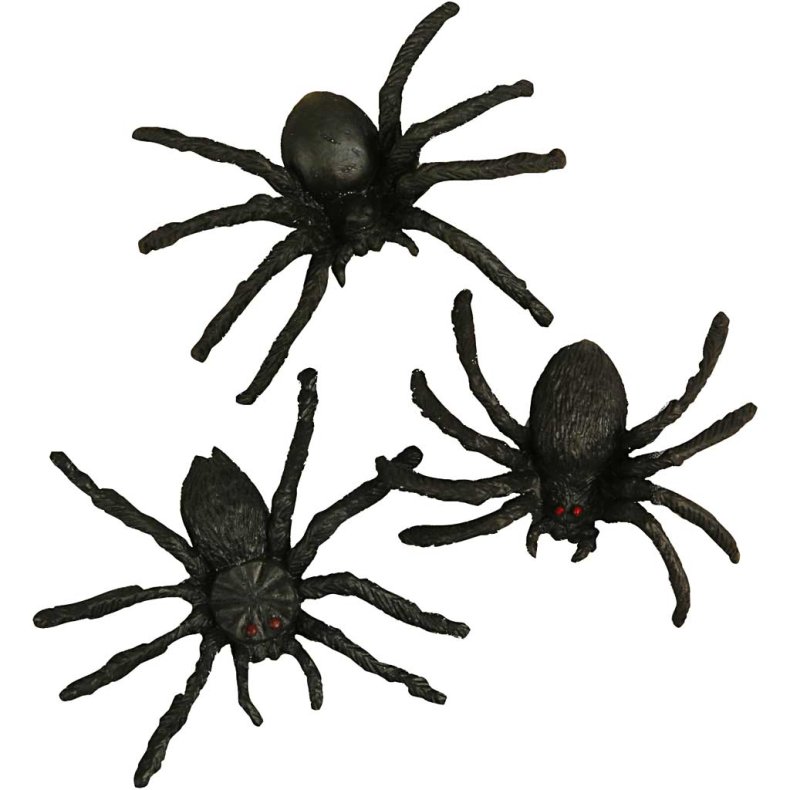 Edderkopper, str. 4 cm, 60 stk./ 1 pk.