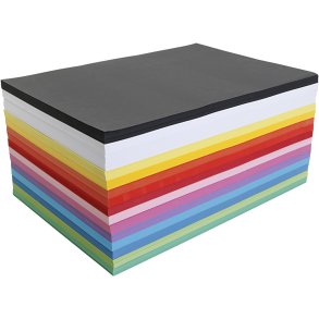 Creativ Karton, A3, 180 g, ass. farver, 3x300 ark/ 1 pk.