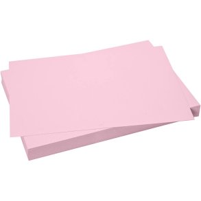 Karton, ark 50x70 cm, 270 g, lys pink, 10 ark/ 1 pk.