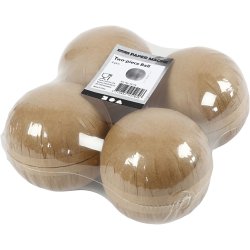 To-delt kugle, diam. 8 cm, 4 stk./ 1 pk.