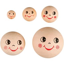 Hoveder, diam. 12+18+22+30+40 mm, lys pudder, 100 stk./ 1 pk.