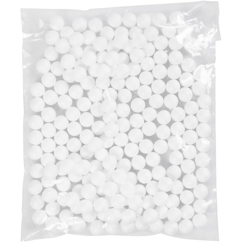 Kugle, diam. 1,5 cm, hvid, 200 stk./ 1 pk.