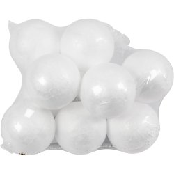Kugle, diam. 4 cm, hvid, 10 stk./ 1 pk.