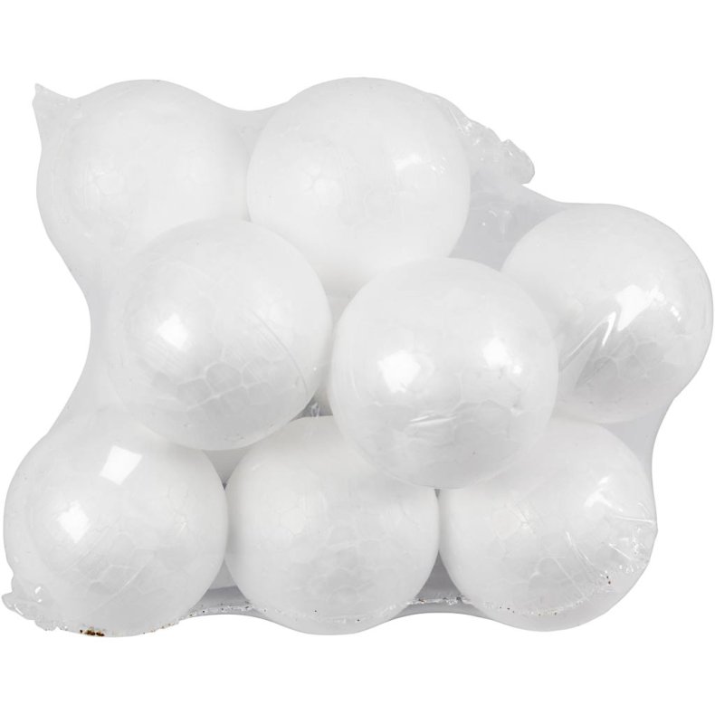 Kugle, diam. 4 cm, hvid, 10 stk./ 1 pk.