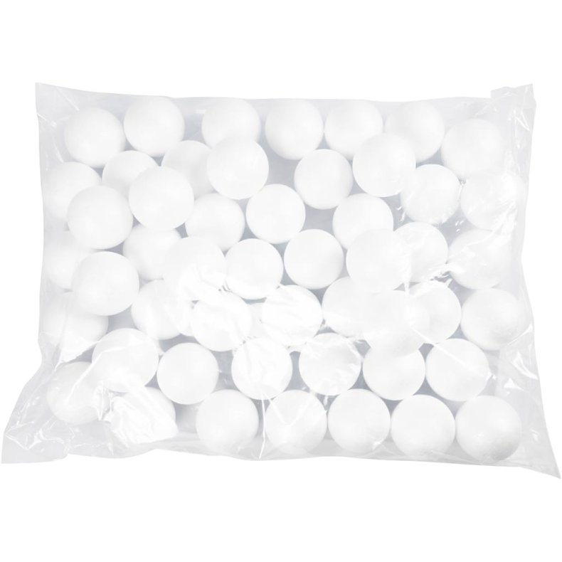 Kugle, diam. 7 cm, hvid, 50 stk./ 1 pk.