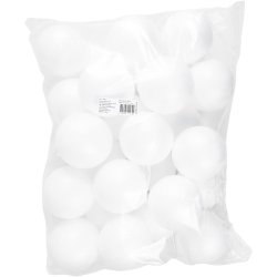 Kugle, diam. 10 cm, hvid, 25 stk./ 1 pk.
