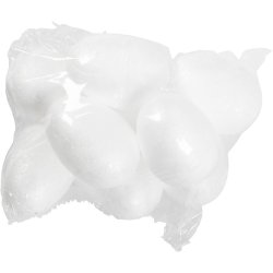 &AElig;g, H: 4,8 cm, hvid, 10 stk./ 1 pk.