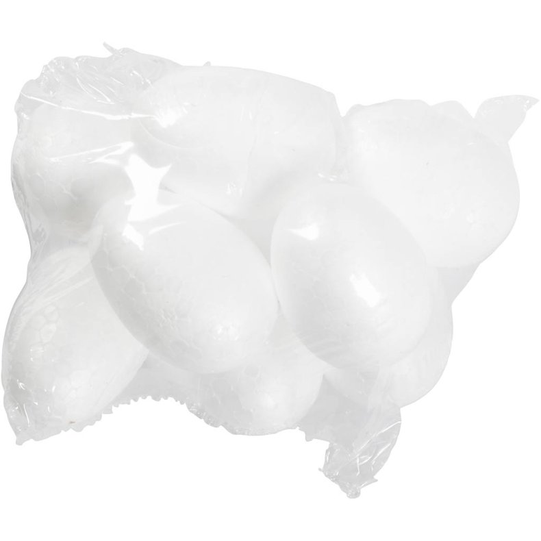 &AElig;g, H: 4,8 cm, hvid, 10 stk./ 1 pk.