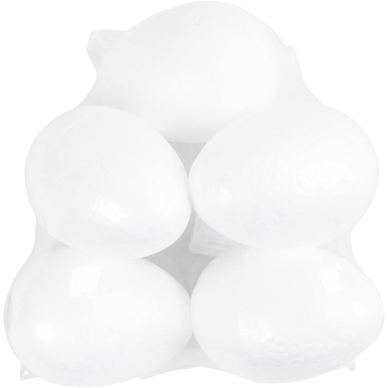 &AElig;g, H: 10 cm, hvid, 5 stk./ 1 pk.