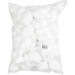 &AElig;g, H: 8 cm, hvid, 50 stk./ 1 pk.