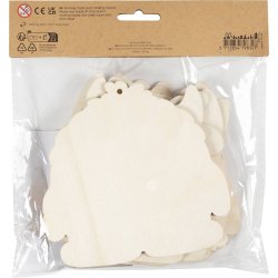 Tr&aelig;figur, Monstre, H: 12,4 cm, tykkelse 3 mm, 8 stk./ 1 pk.