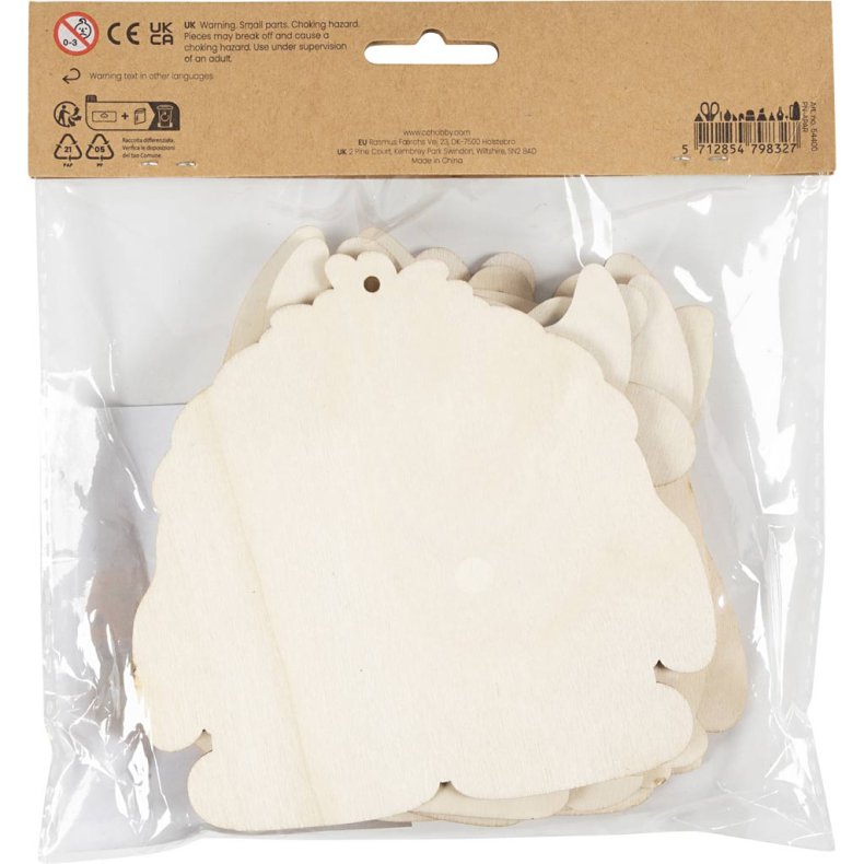 Tr&aelig;figur, Monstre, H: 12,4 cm, tykkelse 3 mm, 8 stk./ 1 pk.