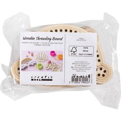 Tr&aelig;figur med huller, Regnbue, musling, sommerfugl, str. 7,5-13 cm, 24 stk./ 1 pk.