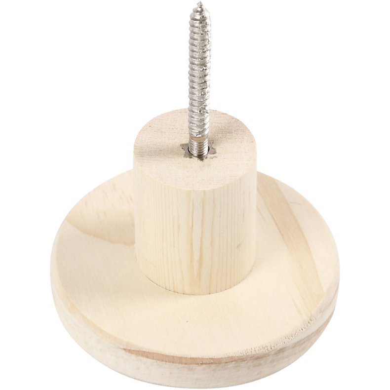 Tr&aelig;knage, rund, D: 4,5 cm, diam. 7 cm, 1 stk.