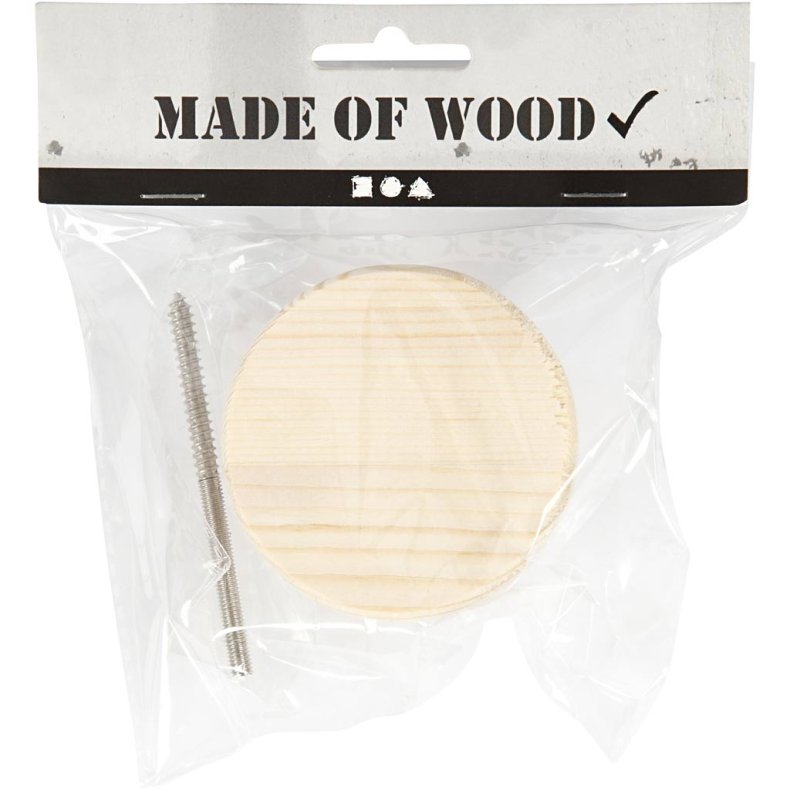 Tr&aelig;knage, rund, D: 4,5 cm, diam. 7 cm, 1 stk.