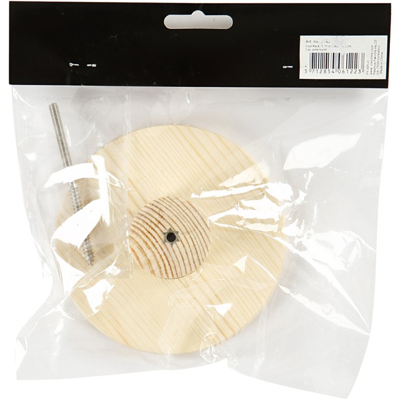 Tr&aelig;knage, rund, D: 4,5 cm, diam. 11 cm, 1 stk.