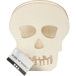 Halloweenfigur, D&oslash;dningehoved, H: 13,5 cm, D: 3 cm, B: 11,5 cm, 1 stk.