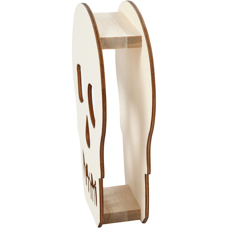 Halloweenfigur, D&oslash;dningehoved, H: 13,5 cm, D: 3 cm, B: 11,5 cm, 1 stk.