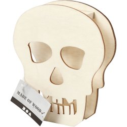 Halloweenfigur, D&oslash;dningehoved, H: 13,5 cm, D: 3 cm, B: 11,5 cm, 1 stk.