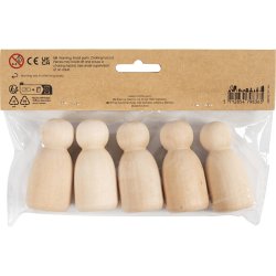 Tr&aelig;figur krop, Oval, H: 6 cm, 5 stk./ 1 pk.