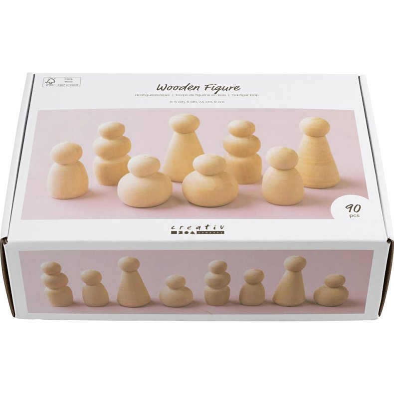 Tr&aelig;figur krop, H: 5-8 cm, 90 ass./ 1 pk.