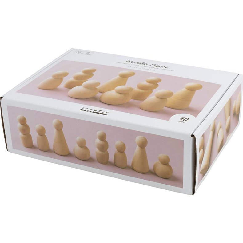 Tr&aelig;figur krop, H: 5-8 cm, 90 ass./ 1 pk.