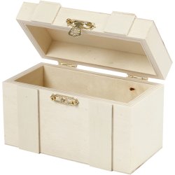 Skattekiste, H: 7,5 cm, L: 12 cm, B: 6 cm, 1 stk.