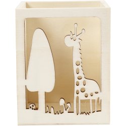 Blyantholder, giraf, H: 10 cm, L: 8 cm, B: 8 cm, tykkelse 4 mm, 1 stk.