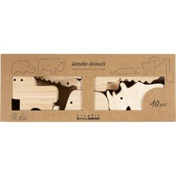 Tr&aelig;dyr, Safari, H: 3-14,5 cm, tykkelse 2 cm, 10 stk./ 1 pk.