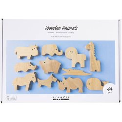 Tr&aelig;dyr, Bondeg&aring;rd og safari, H: 3-14,5 cm, tykkelse 2 cm, 44 stk./ 1 pk.