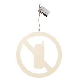 Skilt, Mobiltelefoner forbudt, str. 21,3 cm, tykkelse 0,9 cm, 1 stk.